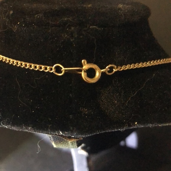 Cobalt Blue floral cloisonné vintage cross pendent on chain necklace​ - Picture 6 of 7